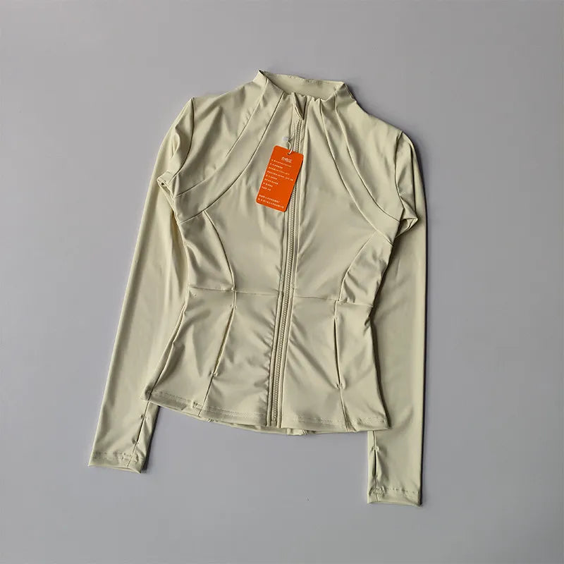 Sculpta™ Performance Zip Jacket | Seamless Long Sleeve Gym Top