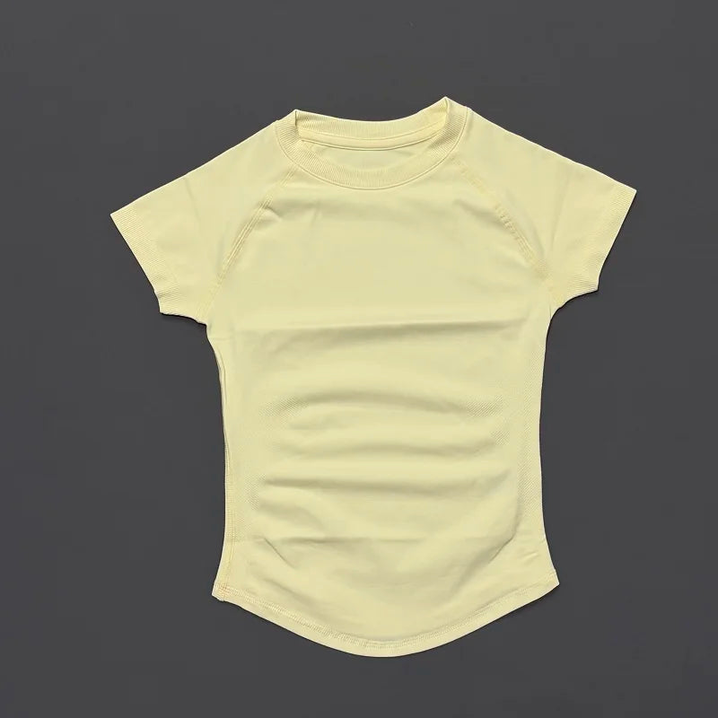 Sculpta™ Seamless Cropped Gym T-Shirt | Women’s Short Sleeve Workout Top