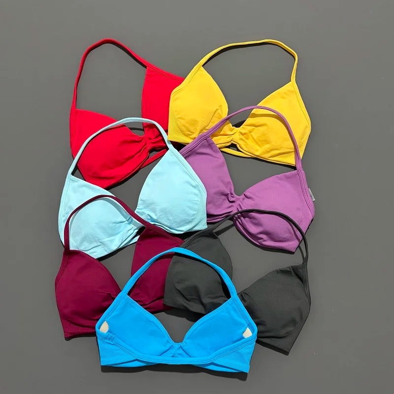 Sculpta™ Backless Strappy Sports Bra | Seamless Medium Support