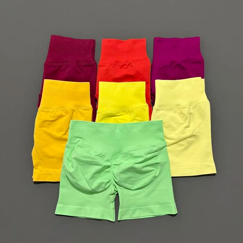 Sculpta™ Seamless Sculpt Scrunch Shorts | High Waist Gym & Running Shorts