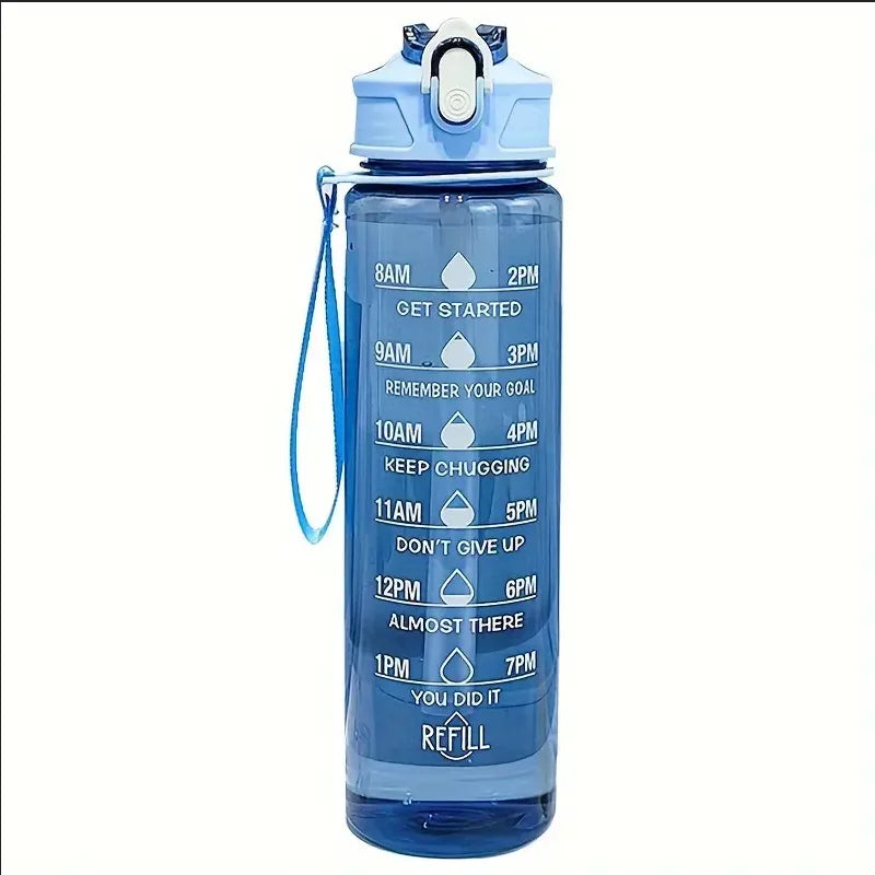 Sculpta™ 800ml Sports Water Bottle | Leakproof Gym Bottle with Time Marker & Carry Strap