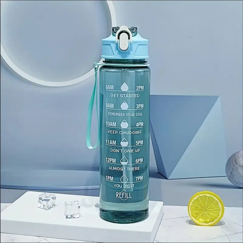 Sculpta™ 800ml Sports Water Bottle | Leakproof Gym Bottle with Time Marker & Carry Strap