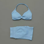 Sculpta™ Women’s 2 Piece Scrunch Gym Set | High-Waisted Shorts & Strappy Sports Bra | Seamless Workout Outfit