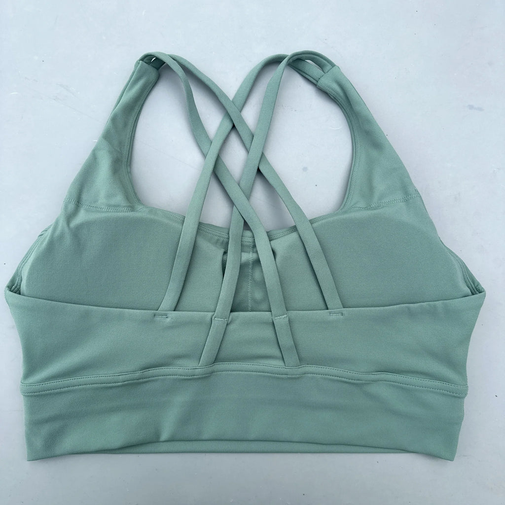Sculpta™ Cross Back Sports Bra | Women’s Seamless Medium Support Gym & Yoga Bra