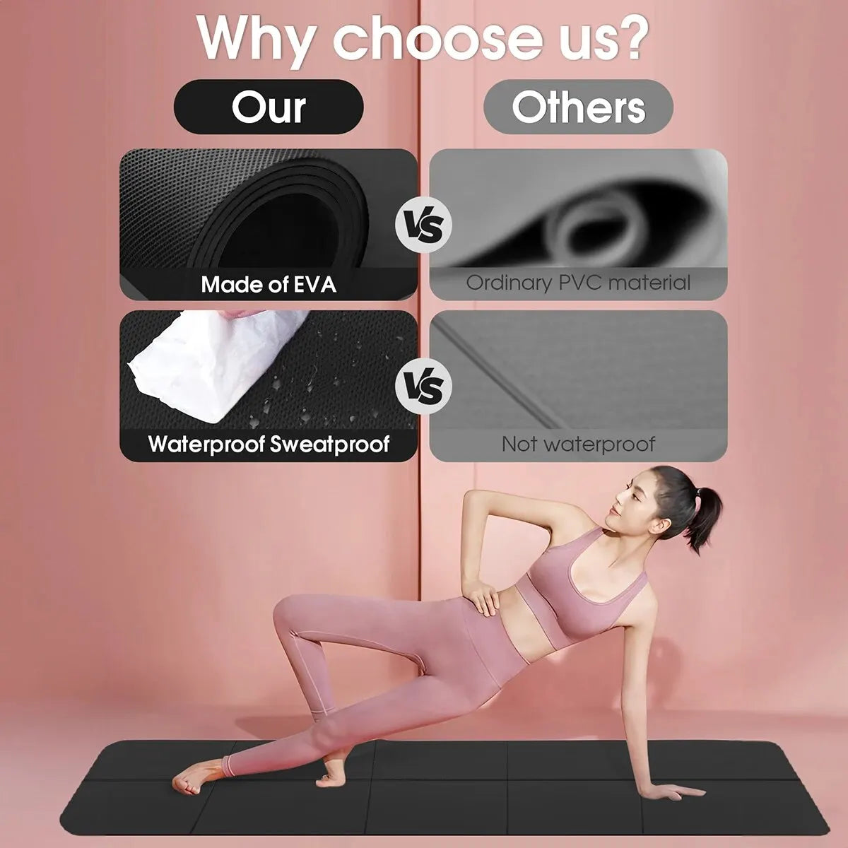 Sculpta™ Premium EVA Yoga Mat | 4mm Non-Slip Exercise & Pilates Mat