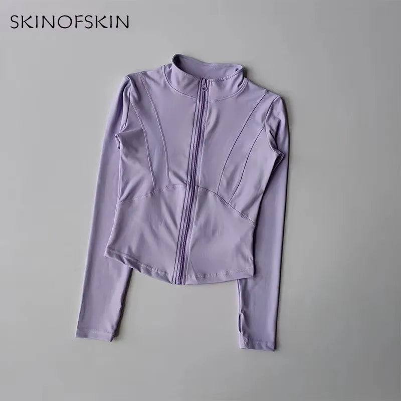 Sculpta™ Performance Zip Jacket | Seamless Long Sleeve Gym Top
