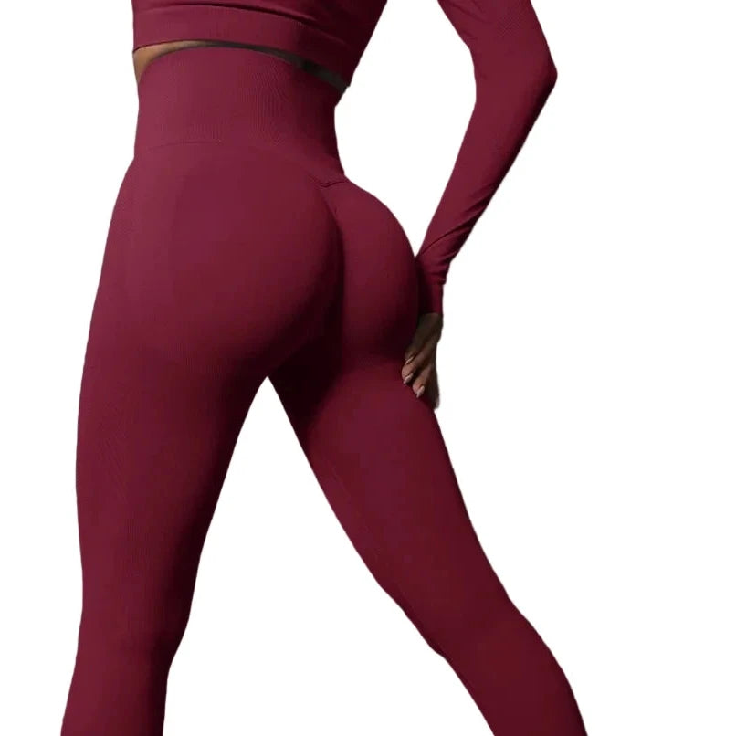 Sculpta High Waisted Seamless Scrunch Leggings – Women’s Push Up Sculpting Gym Leggings