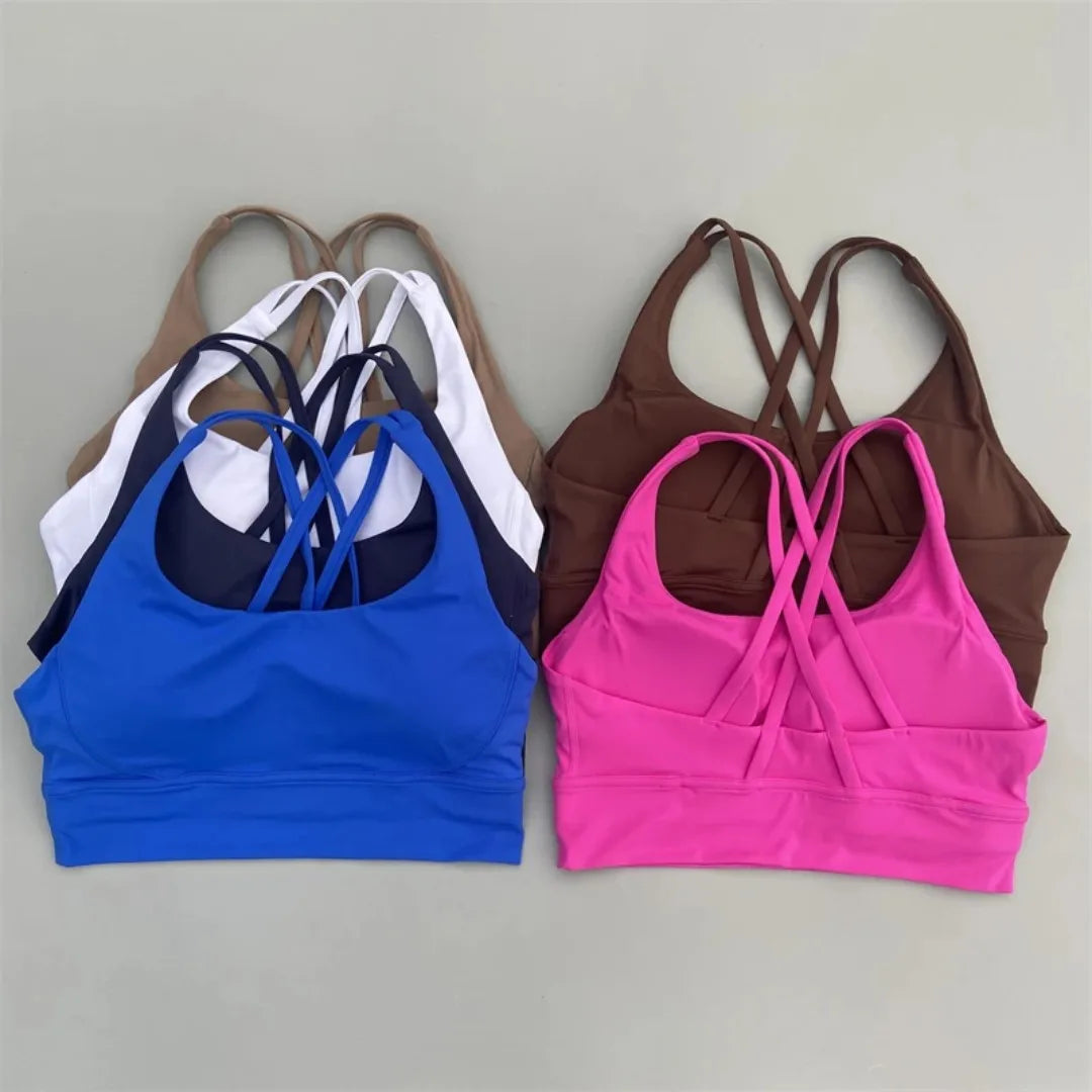 Sculpta™ Cross Back Sports Bra | Women’s Seamless Medium Support Gym & Yoga Bra