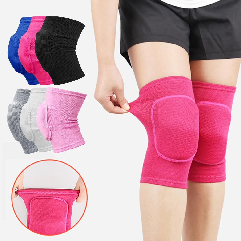 Sculpta™ Compression Knee Pads (2 Pack) | Elastic Knee Support Sleeves with Thick EVA Padding for Gym, Volleyball, Running & Fitness