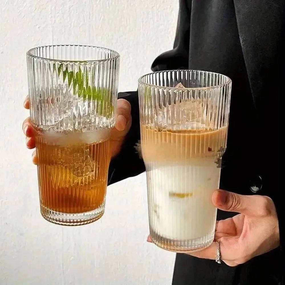 Sculpta™ 600ml Glass Tumbler with Lid & Straw | Premium Coffee, Matcha & Iced Drink Cup