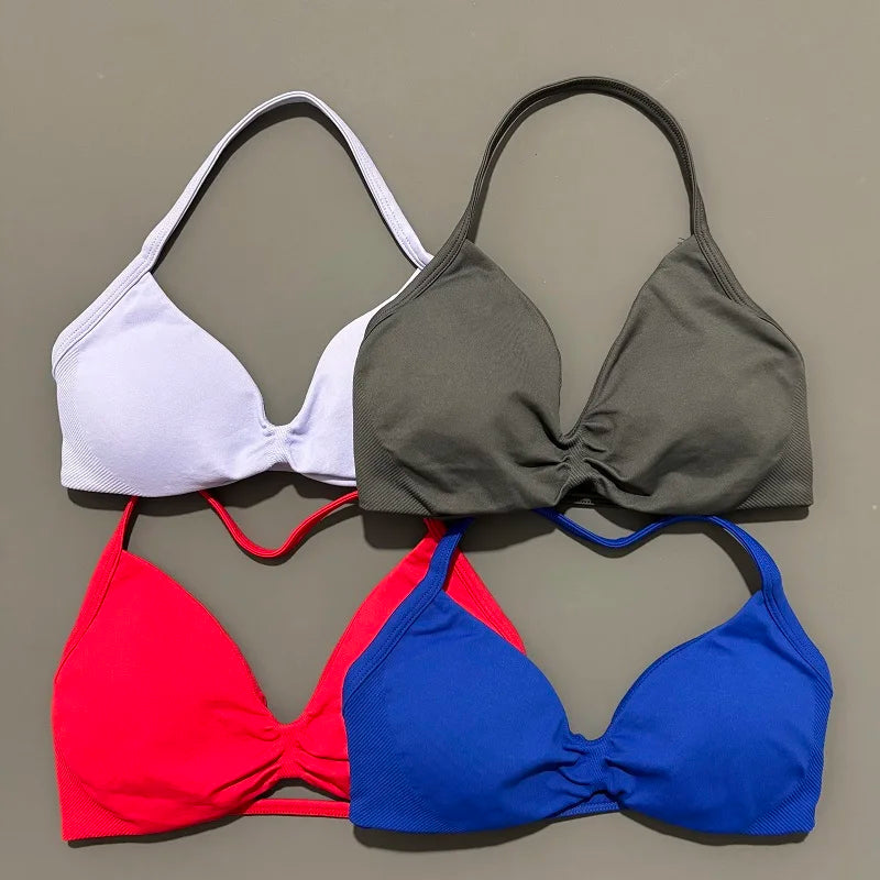 Sculpta™ Backless Strappy Sports Bra | Seamless Medium Support