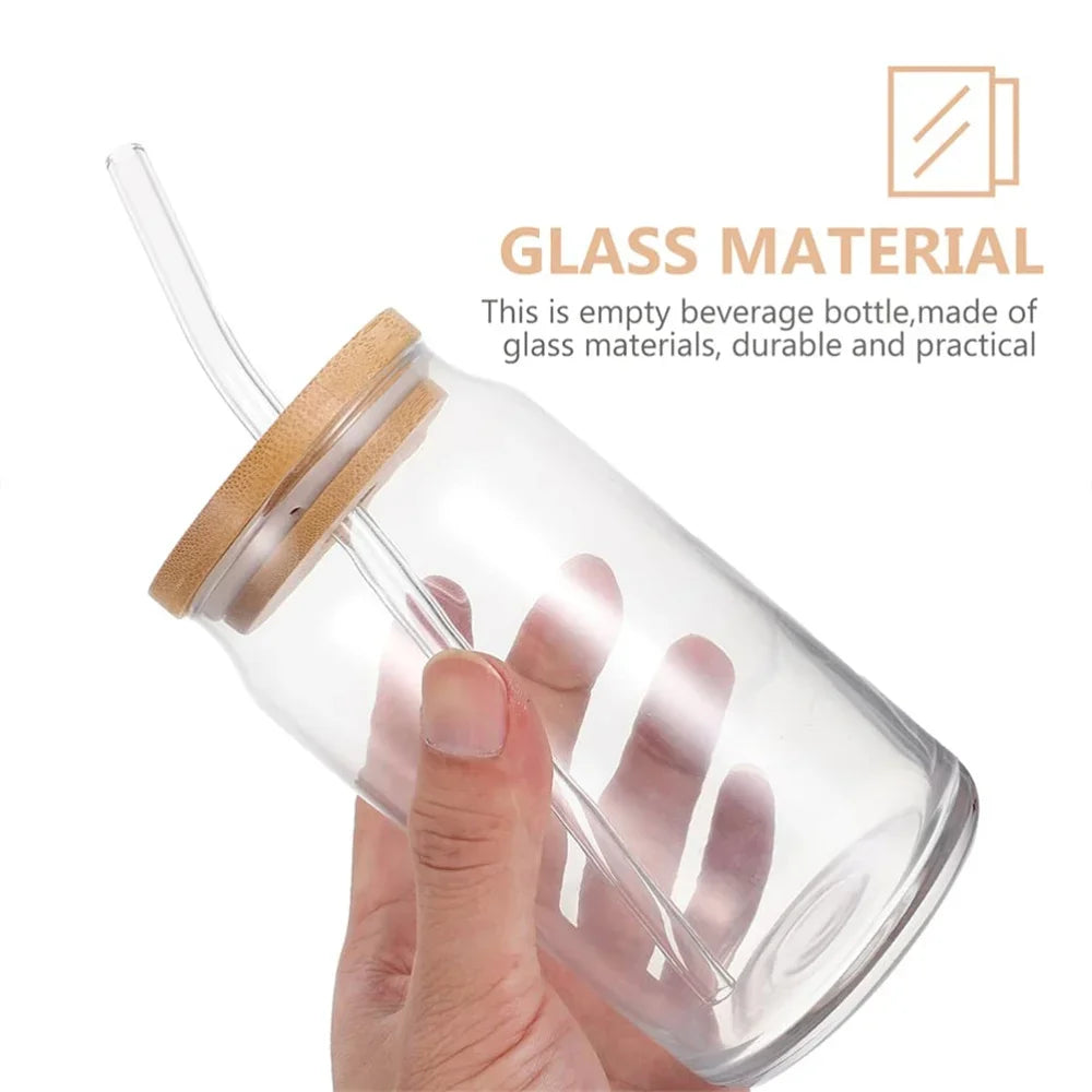 Sculpta™ Glass Protein Tumbler | Bamboo Lid & Reusable Straw Coffee & Supplement Cup
