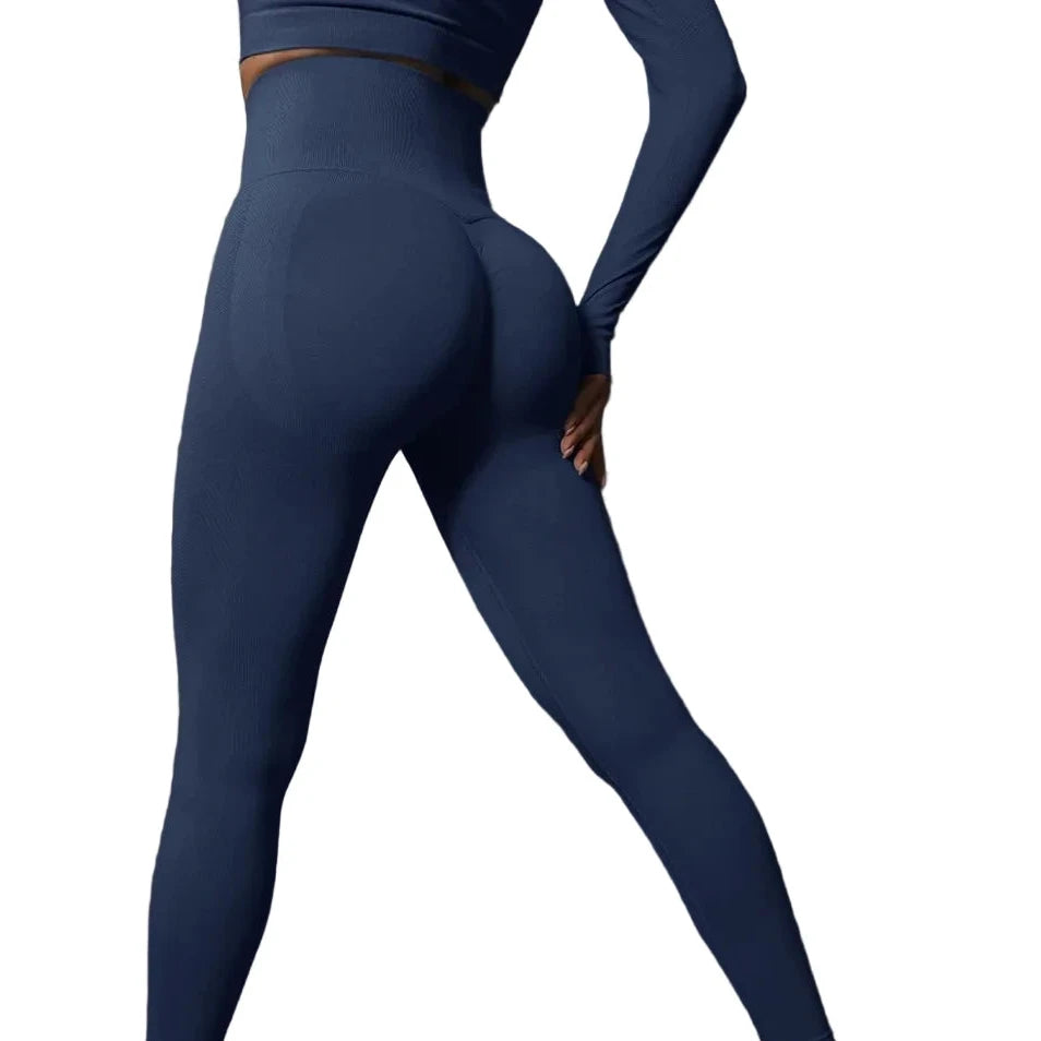 Sculpta High Waisted Seamless Scrunch Leggings – Women’s Push Up Sculpting Gym Leggings