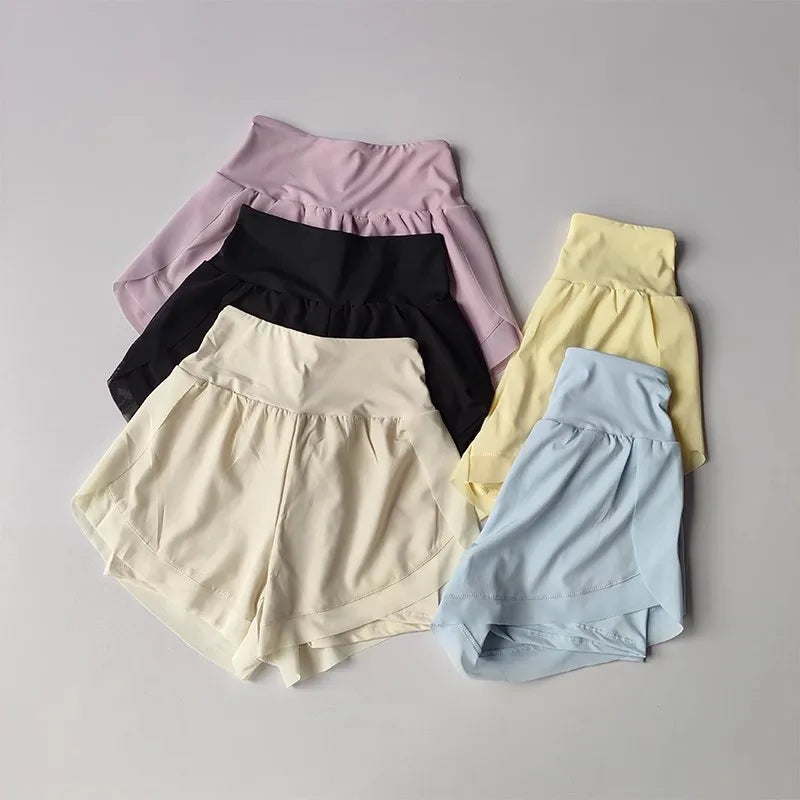 Sculpta™ Women’s 2-in-1 Quick-Dry Running Shorts | High-Waisted Gym & Training Shorts