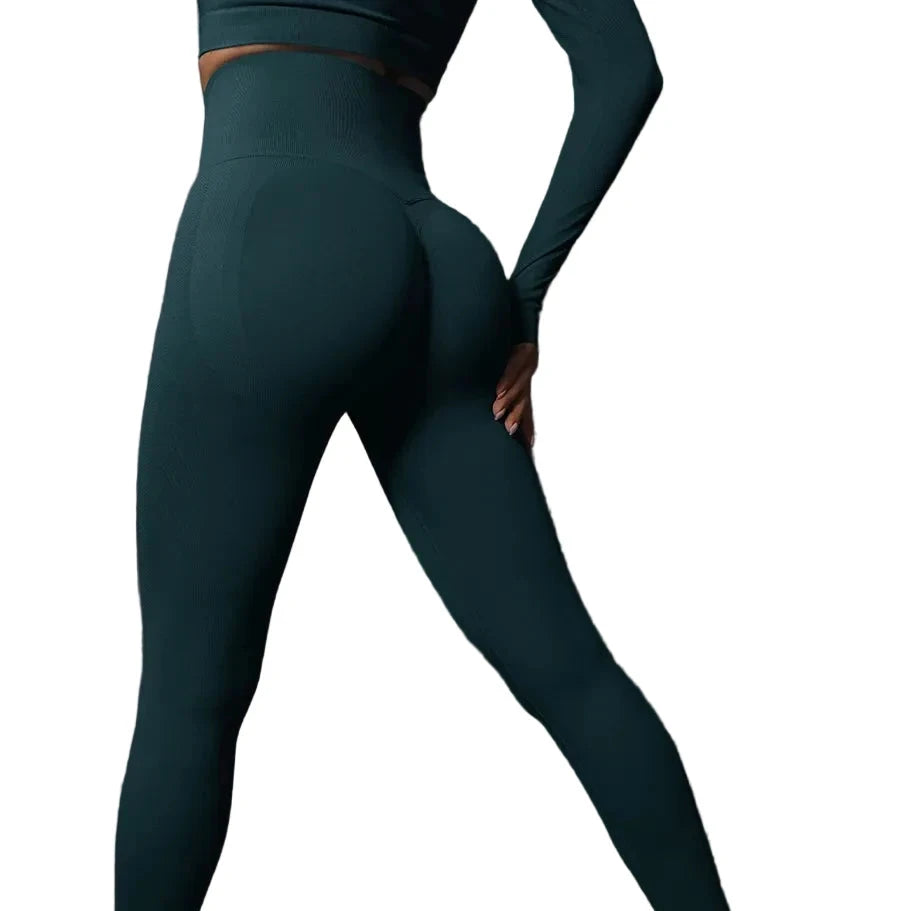 Sculpta High Waisted Seamless Scrunch Leggings – Women’s Push Up Sculpting Gym Leggings