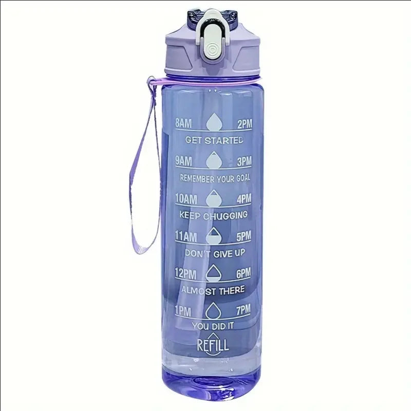 Sculpta™ 800ml Sports Water Bottle | Leakproof Gym Bottle with Time Marker & Carry Strap