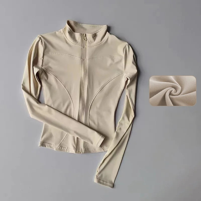 Sculpta™ Performance Zip Jacket | Seamless Long Sleeve Gym Top