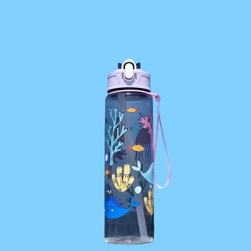Sculpta™ 800ml Sports Water Bottle | Leakproof Gym Bottle with Time Marker & Carry Strap