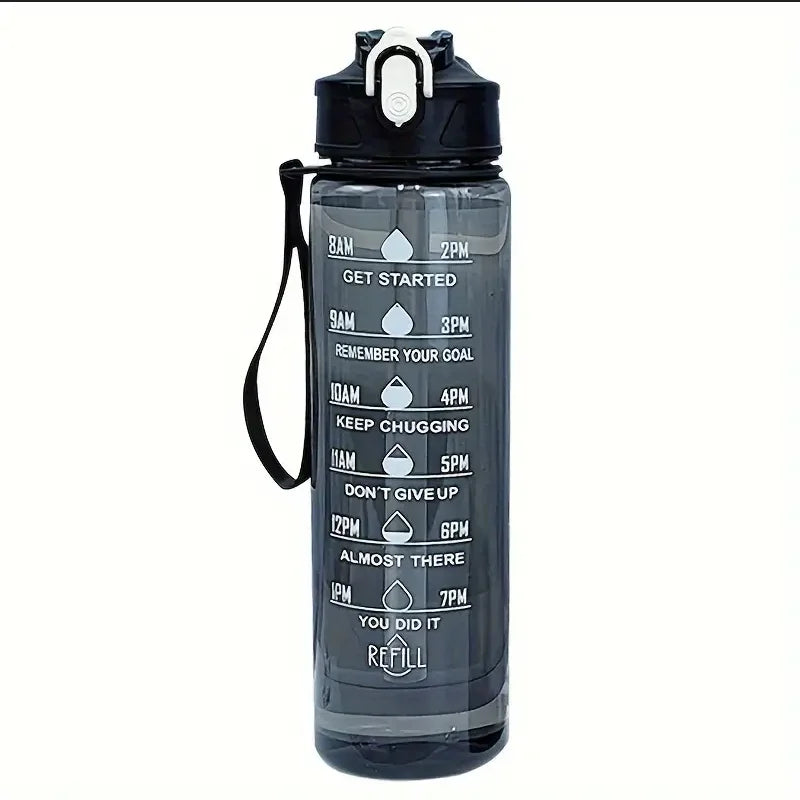 Sculpta™ 800ml Sports Water Bottle | Leakproof Gym Bottle with Time Marker & Carry Strap