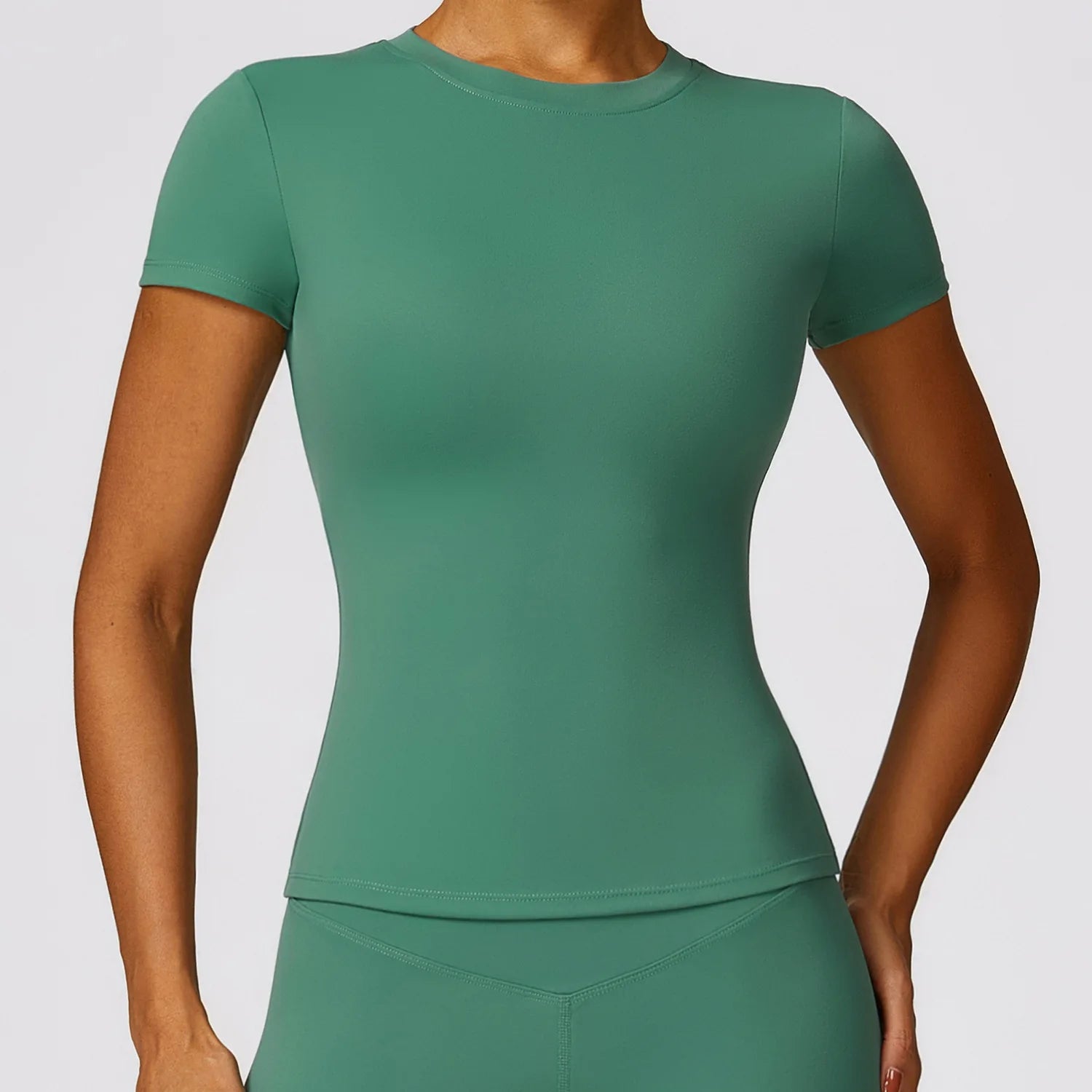 Sculpta Women Running Sports T Shirt Summer Short Sleeve Round Neck Breathable Stretchy GYM Yoga Slim Fitness Active Top Tee