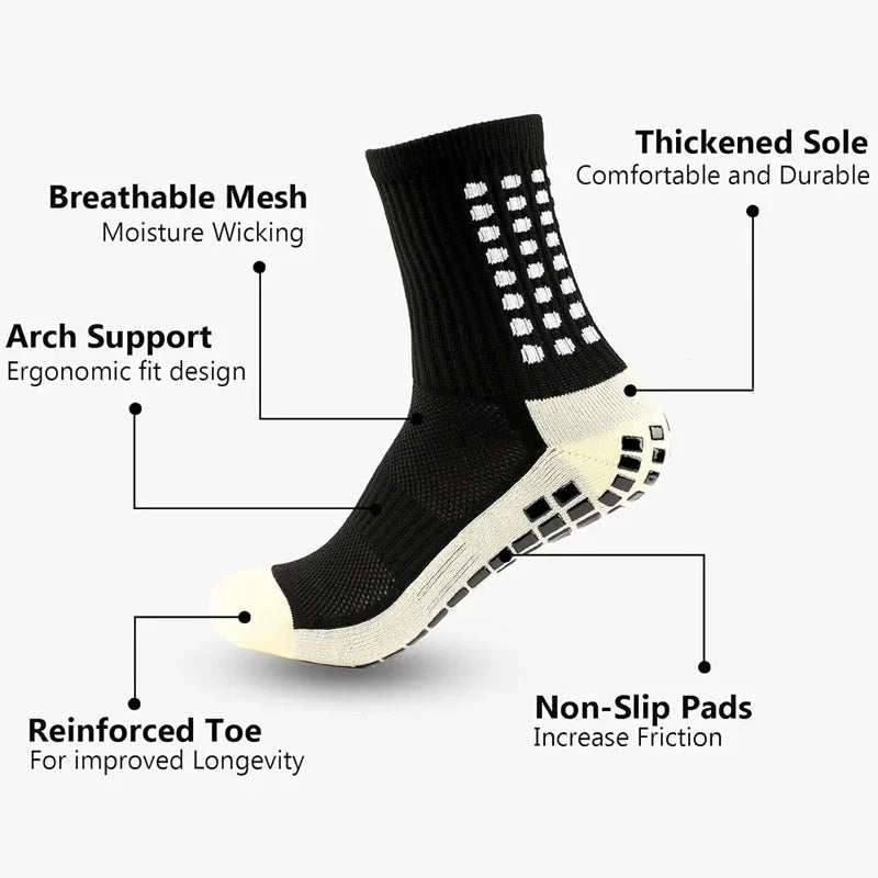 Sculpta™ Anti-Slip Grip Football Socks | Non-Slip Sports Socks for Football, Running, Gym, Rugby & Training (1, 2 or 4 Pairs)