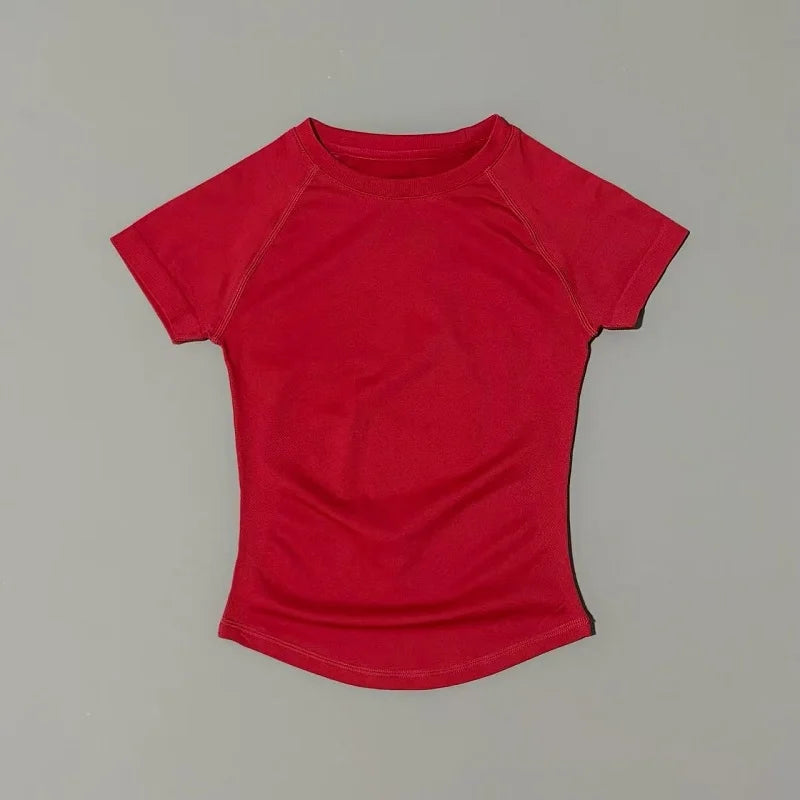 Sculpta™ Seamless Cropped Gym T-Shirt | Women’s Short Sleeve Workout Top
