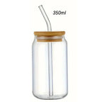 Sculpta™ Glass Protein Tumbler | Bamboo Lid & Reusable Straw Coffee & Supplement Cup