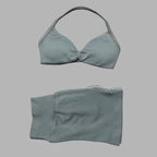 Sculpta™ Women’s 2 Piece Scrunch Gym Set | High-Waisted Shorts & Strappy Sports Bra | Seamless Workout Outfit