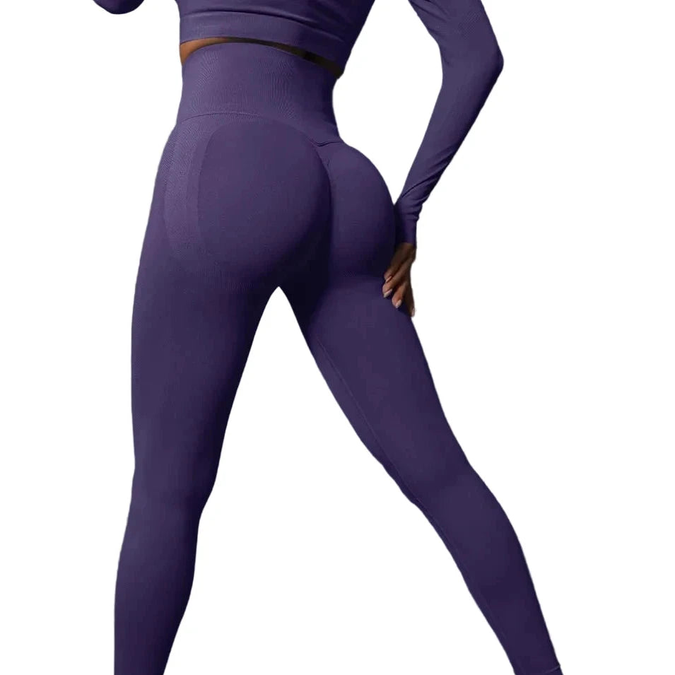Sculpta High Waisted Seamless Scrunch Leggings – Women’s Push Up Sculpting Gym Leggings