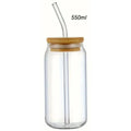 Sculpta™ Glass Protein Tumbler | Bamboo Lid & Reusable Straw Coffee & Supplement Cup