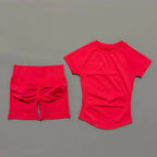 Sculpta™ Seamless Gym Set | Sculpt Performance T-Shirt & Scrunch Shorts for Women