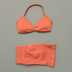 Sculpta™ Women’s 2 Piece Scrunch Gym Set | High-Waisted Shorts & Strappy Sports Bra | Seamless Workout Outfit