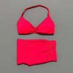Sculpta™ Women’s 2 Piece Scrunch Gym Set | High-Waisted Shorts & Strappy Sports Bra | Seamless Workout Outfit