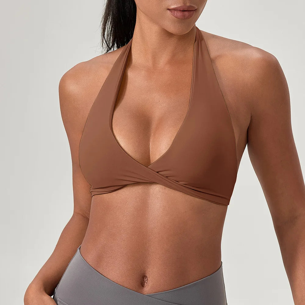 Sculpta™ Strappy Sports Bra | Women’s Seamless Padded Gym & Yoga Bra