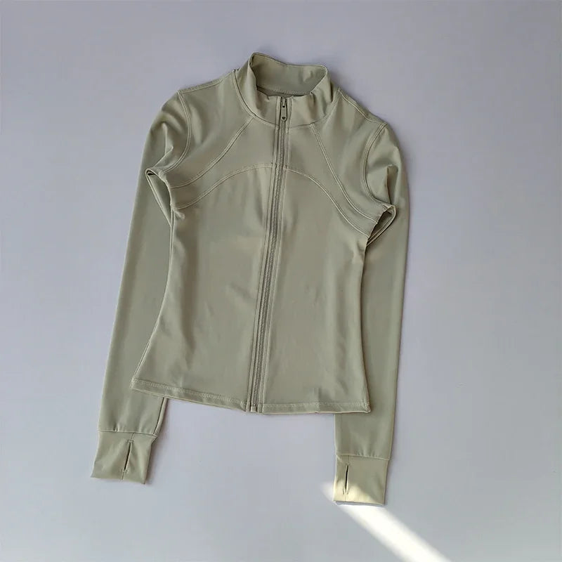 Sculpta™ Performance Zip Jacket | Seamless Long Sleeve Gym Top